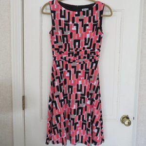 Eliza J Geometric Print Dress - Size 6P